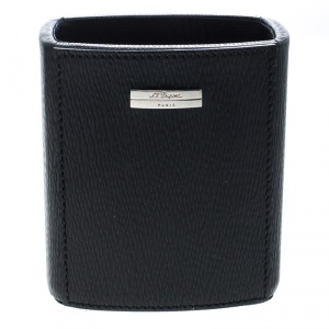 S.T. Dupont Black Leather Pen/Pencil Holder