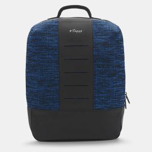 S.T. Dupont Jet Millennium Black And Blue Rubber And Canvas Backpack