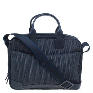 S.T. Dupont Black Textured Leather Laptop Bag w/ Battery Pouch