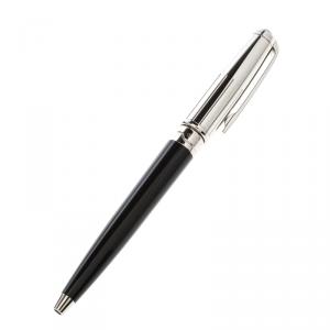 S.T. Dupont Black Chinese Lacquer Silver Tone Ballpoint Pen