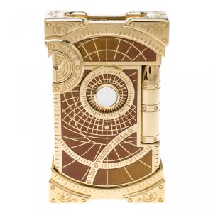 S.T. Dupont Brown Lacquer and Gold Finish Shoot The Moon Limited Edition Lighter 