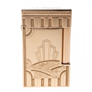 ST Dupont Art Deco Ligne 2 Textured Rose Gold Finish Limited Edition Lighter