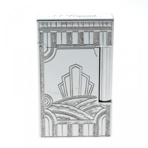 ST Dupont Art Deco Ligne 2 Textured Palladium Finish Limited Edition Lighter