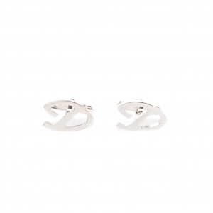S.T. Dupont D Logo Silver Tone Classic Cufflinks