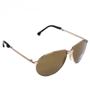 S.T Dupont Gold Tone/ Brown Polarized DP- 7010 Foldable Aviator Sunglasses
