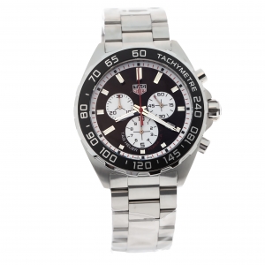 Tag Heuer Black Stainless Steel Formula 1 Chronograph CAZ101E.BA0842 Men's Wristwatch 43 mm