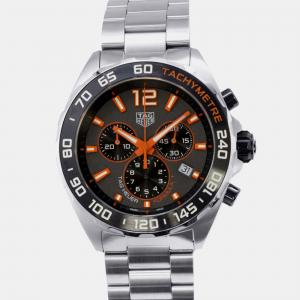 Tag Heuer Grey Stainless Steel Formula 1 CAZ101AH Quartz Men's Wristwatch 43 mm