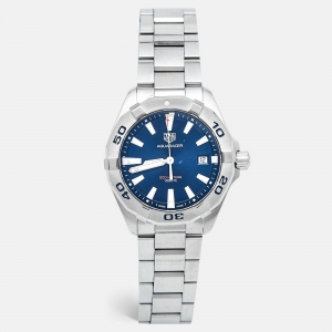 Tag Heuer Blue Stainless Steel Aquaracer WBD1112.BA0928 Men's Wristwatch 41 mm