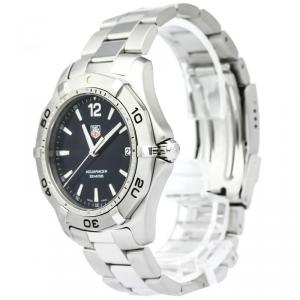 Pre Owned Tag Heuer Blue Stainless Steel Aquaracer Men's Wristwatch 39MM