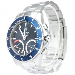 Pre Owned Tag Heuer Blue Stainless Steel Aquaracer Men's Wristwatch 42MM