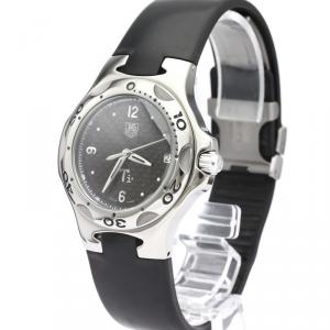 مملوكة مسبقًا  ساعة يد رجالية تاغ هيوير كيريوم WL1180 مطاط ستانلس ستيل سوداء 36 مم