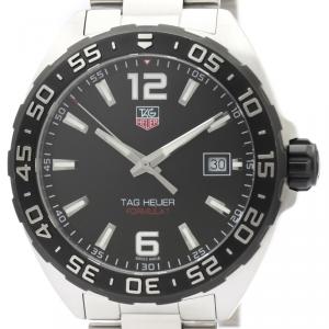 Pre Owned Tag Heuer Black Stainless Steel Formula 1 WAZ1110 Men's Wristwatch 41MM