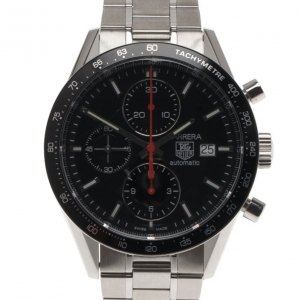 Tag Heuer Black Stainless Steel Carrera Men's Wristwatch 41MM