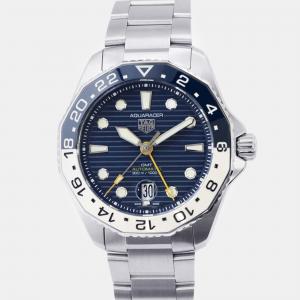 Tag Heuer Blue Stainless Steel Aquaracer WBP2010 Automatic Men's Wristwatch 43 mm