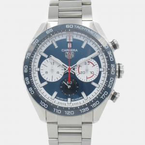 Tag Heuer Blue Stainless Steel Carrera CBN2A1E.BA0643 Automatic Men's Wristwatch 44 mm