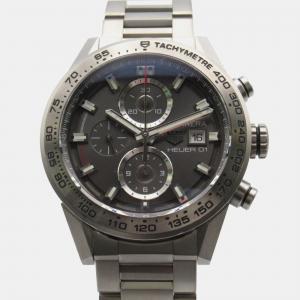 Tag Heuer Grey Titanium Carrera CAR208Z Automatic Men's Wristwatch 43 mm