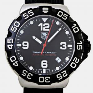 Tag Heuer Black Stainless Steel Formula 1 WAH1110 Quartz Men's Wristwatch 41 mm