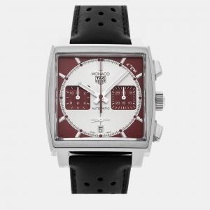 Tag Heuer Red Stainless Steel Grand Prix Automatic Men's Wristwatch 39 mm