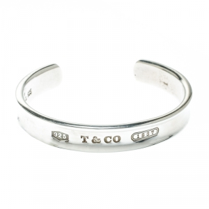 Pre Owned Tiffany & Co. 1837 Silver Open Cuff Bracelet 