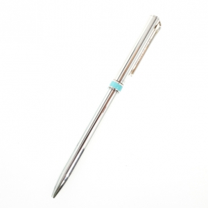 Tiffany & Co. T-Clip Sterling Silver with Tiffany Blue Accent Ballpoint Pen