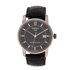 Tissot Black Titanium Powermatic 80 T087407A Men's Wristwatch 40 mm
