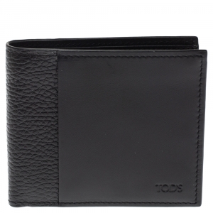 Tod's Black Leather Bifold Wallet