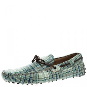 مملوكة مسبقًا حذاء لوفرز تودز جلد طباعة تجريدية مقاس 43