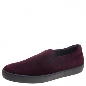 Tod's Purple Suede Slip On Sneakers Size 42.5