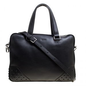 Tod's Black Leather Briefcase 