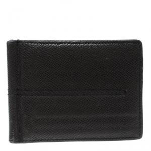 Tod's Dark Grey Leather Money Clip Wallet