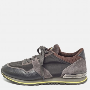Tod's Tricolor Leather and Satin Lace Up Sneakers Size 41 