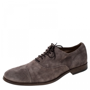 Tod's Grey Suede Lace Up Oxfords Size 42