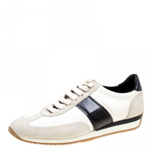 Tom Ford Tricolor Canvas And Suede Orford Sneakers Size 41.5