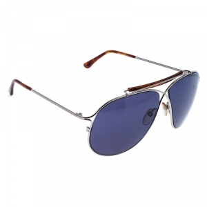 Tom Ford Black/Silver TF 193 Magnus Aviator Sunglasses