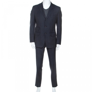 Tom Ford Navy Blue Wool Tailored Suit L