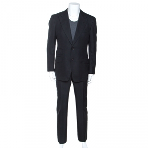 Tom Ford Black Wool Tailored Suit L