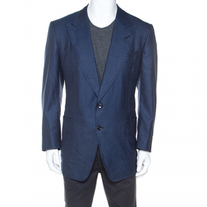 Tom Ford Navy Blue Cashmere Shelton Blazer 4XL