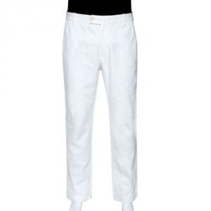 Tom Ford White Cotton Blend Regular Fit Trousers XXL