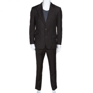 Tom Ford Dark Brown Wool Regular Fit Suit L