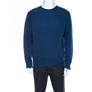 Tom Ford Avio Blue Cashmere Crew Neck Sweater XL