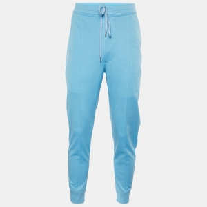 Tom Ford Blue Technical Cotton Regular Fit Sweatpants XL