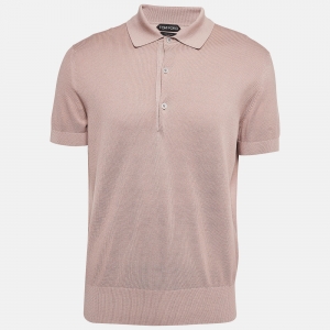 Pre Owned Tom Ford Pink Cotton Pique Polo T-Shirt XL