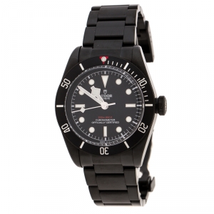 Tudor Black PVD Coated Stainless Steel Heritage Black Bay Dark 79230DK Men's Wristwatch 41 mm
