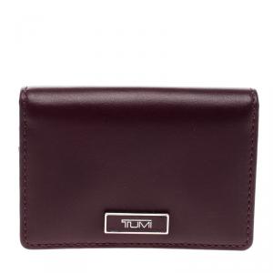 Tumi Burgundy Leather Card Case 