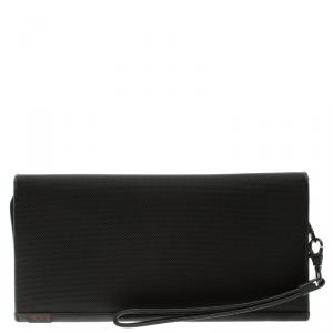 Tumi Black Nylon Zip Around Travel Organizer Wallet