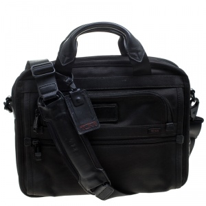 Tumi Black Nylon Alpha T-Pass Expandable Laptop Bag