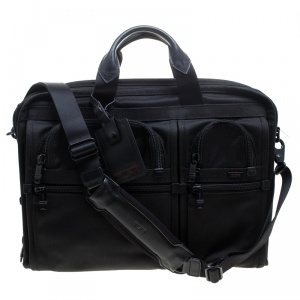 TUMI Black Nylon Alpha II T-Pass Laptop Bag