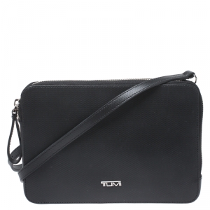 Tumi Black Leather Crossbody Bag 