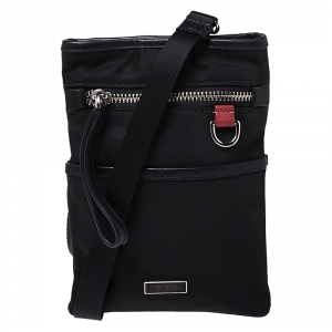 Tumi Black Nylon and Leather Crossbody Bag