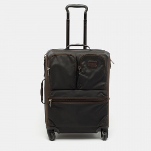 TUMI Brown Nylon Alpha Bravo Kirtland International Expandable Carry On Luggage